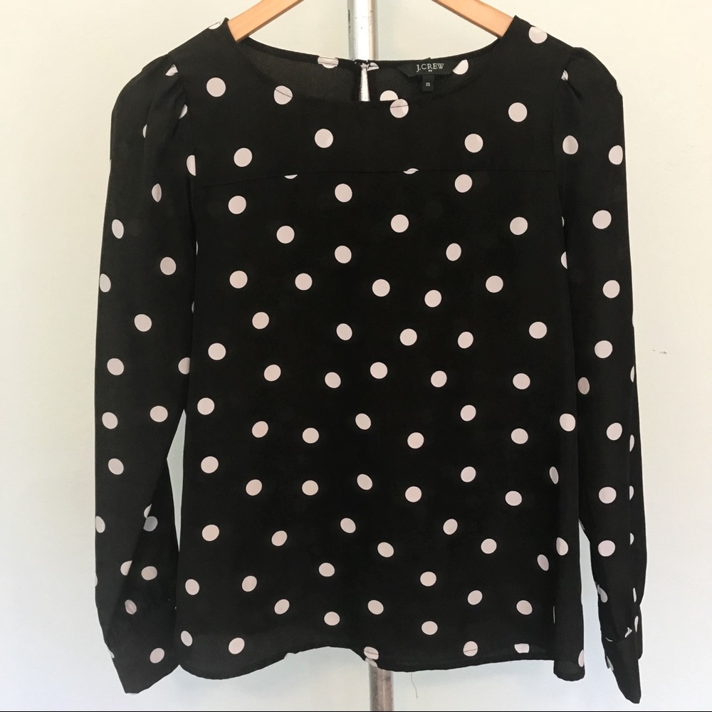J Crew Polka Dot Blouse